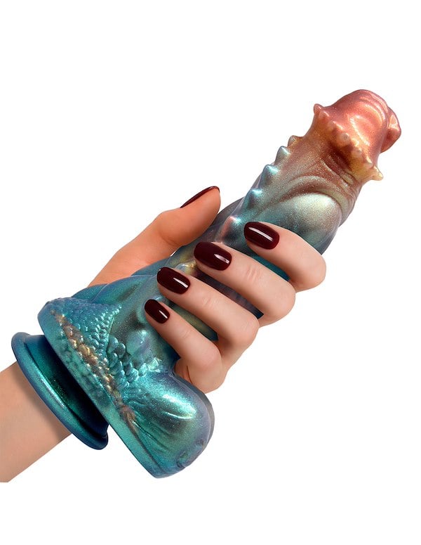 MAJESTIC CREATURE COCKS SERAPHINA DRAGON SILICONE DILDO ALT1 view Color: MC
