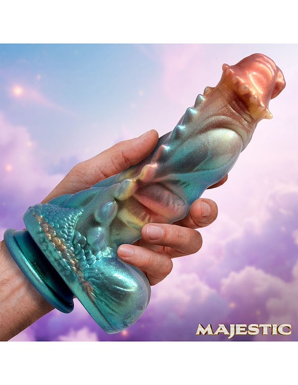 MAJESTIC CREATURE COCKS SERAPHINA DRAGON SILICONE DILDO ALT5 view Color: MC