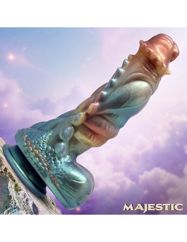 MAJESTIC CREATURE COCKS SERAPHINA DRAGON SILICONE DILDO ALT6 view Color: MC