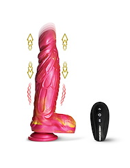 Alternate back view of CREATURE COCKS VESPID THRUSTING AND VIBRATING SILICONE DILDO