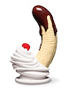 Additional MULTI view of product SIMPLY SWEET CHOCOLATE DIPPED BANANA SPLIT SILICONE DILDO with color code MC