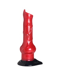 Front view of CREATURE COCKS HELL HOUND INFLATABLE SILICONE DILDO