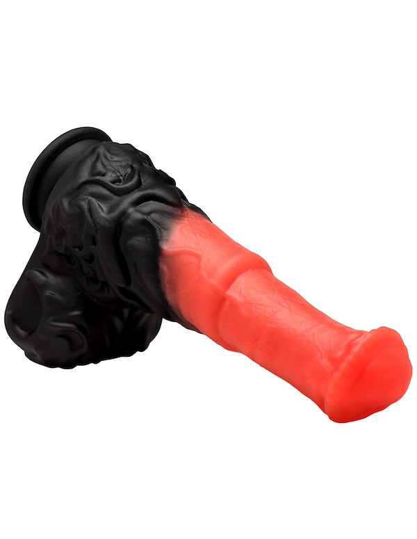 CREATURE COCKS ULTIMATE CENTAUR THRUSTING & VIBRATING SILICONE DILDO ALT10 view Color: BKR