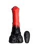 Additional BLACK/RED view of product CREATURE COCKS ULTIMATE CENTAUR THRUSTING & VIBRATING SILICONE DILDO with color code BKR