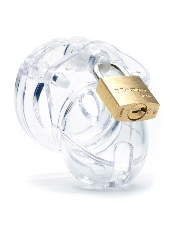 MINI-ME CHASTITY KIT - 1.25 CLEAR CAGE ALT2 view Color: CL
