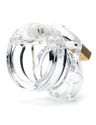 Alternate back view of MINI-ME CHASTITY KIT - 1.25 CLEAR CAGE