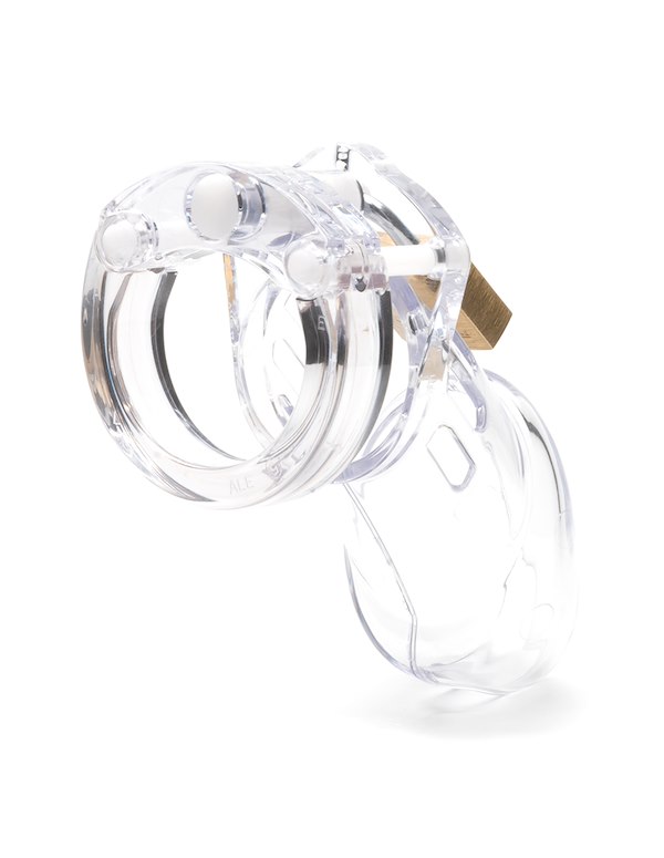 CB-6000 CHASTITY KIT - 3.75 CLEAR CAGE ALT3 view Color: CL