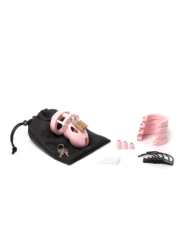 MR. STUBB CHASTITY KIT - 1.75 PINK CAGE ALT2 view Color: PK