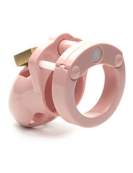 Alternate back view of MR. STUBB CHASTITY KIT - 1.75 PINK CAGE