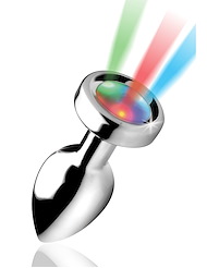 Front view of BOOTY SPARKS LIGHT UP ANAL PLUG - SMALL