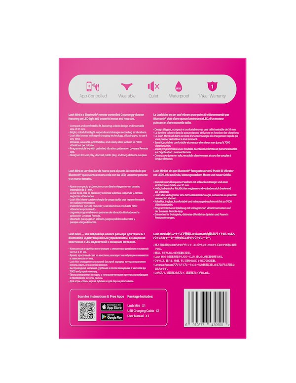 LOVENSE LUSH MINI EGG VIBRATOR ALT6 view Color: PK