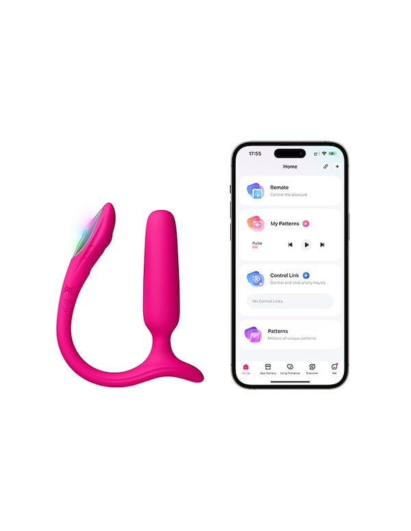LOVENSE LUSH ANAL VIBRATING PLUG ALT1 view Color: PK