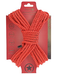 Alternate front view of OUCH RED BONDAGE ROPE - 10M