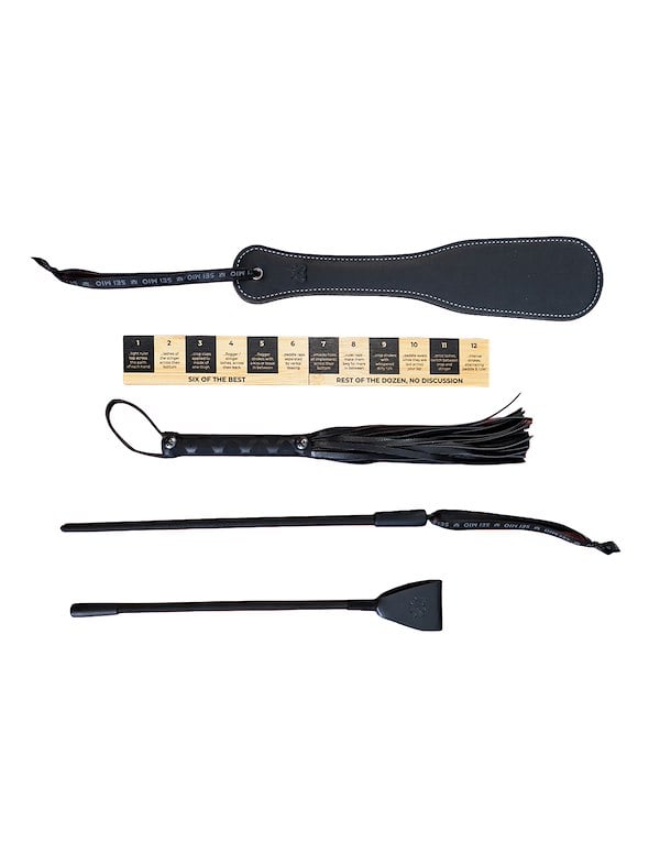 SEI MIO - CORRECTION COLLECTION - IMPACTFUL 5PC PUNISHMENT TOOLKIT ALT1 view Color: BK