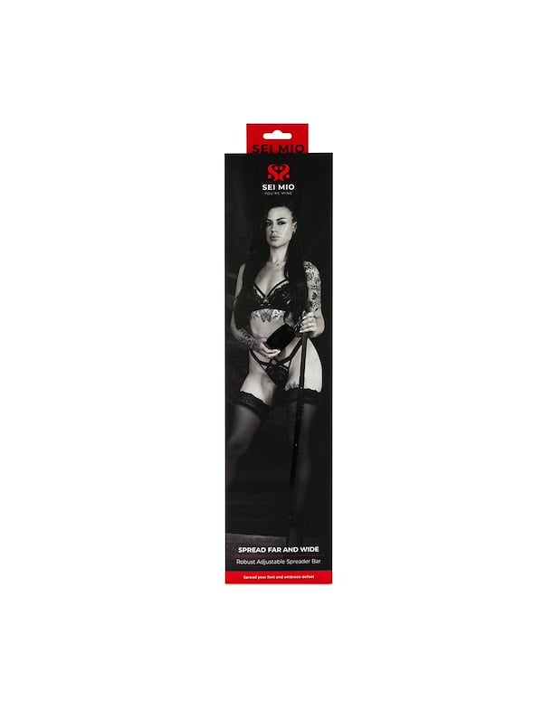 SEI MIO - SPREAD FAR AND WIDE - ADJUSTABLE SPREADER BAR ALT6 view Color: BK