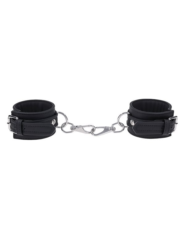 SPORTSHEETS SIGNATURE MIDNIGHT MUSE HANDCUFFS ALT2 view Color: BK