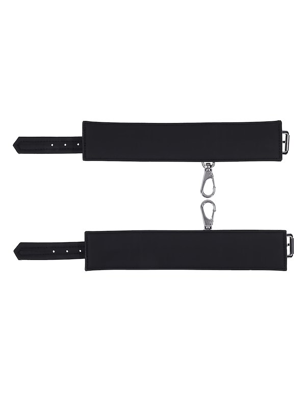 SPORTSHEETS SIGNATURE MIDNIGHT MUSE ANKLE CUFFS ALT3 view Color: BK