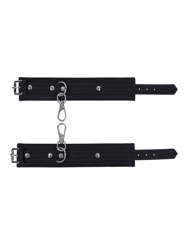 SPORTSHEETS SIGNATURE MIDNIGHT MUSE ANKLE CUFFS ALT4 view Color: BK