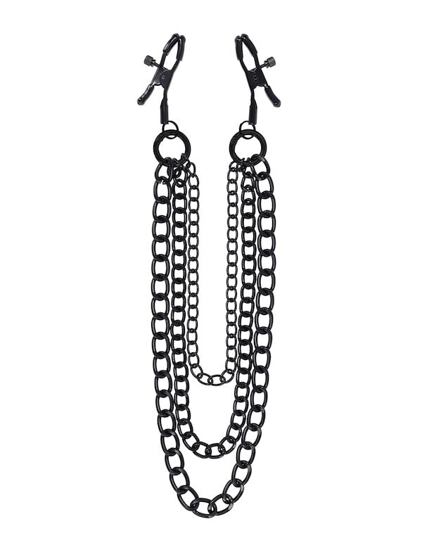 SPORTSHEETS SIGNATURE MIDNIGHT MUSE EXCHANGEABLE NIPPLE CLAMPS ALT2 view Color: BK