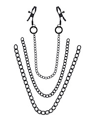 Alternate back view of SPORTSHEETS SIGNATURE MIDNIGHT MUSE EXCHANGEABLE NIPPLE CLAMPS