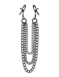 Additional ALT2 view of product SPORTSHEETS SIGNATURE MIDNIGHT MUSE EXCHANGEABLE NIPPLE CLAMPS with color code BK