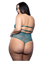 Alternate back view of KASMIRA PLUS SIZE MONOWIRE TEDDY