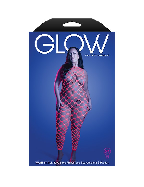 WANT IT ALL REVERSIBLE RHINESTONE PLUS SIZE BODYSTOCKING WITH PASTIES ALT6 view Color: NP