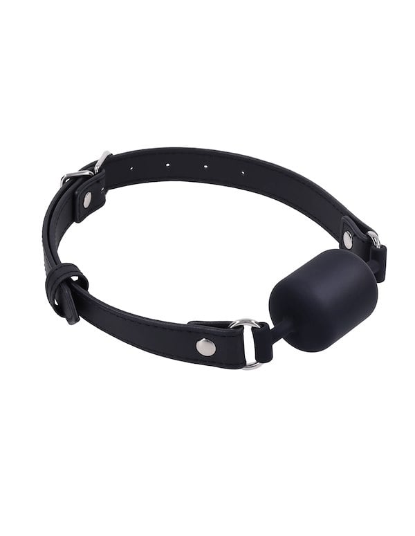 SPORTSHEETS SIGNATURE MIDNIGHT MUSE BARREL GAG ALT1 view Color: BK