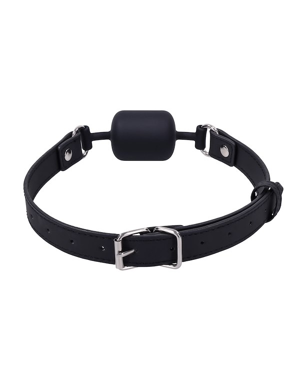 SPORTSHEETS SIGNATURE MIDNIGHT MUSE BARREL GAG ALT2 view Color: BK