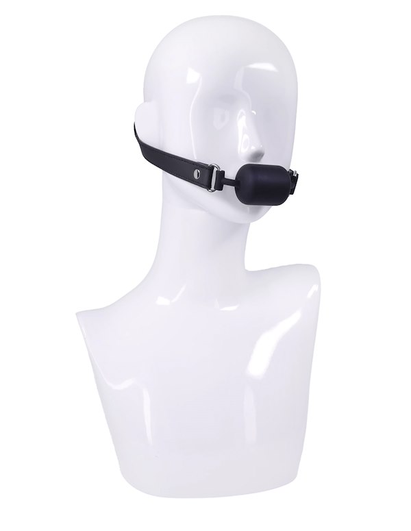 SPORTSHEETS SIGNATURE MIDNIGHT MUSE BARREL GAG ALT5 view Color: BK
