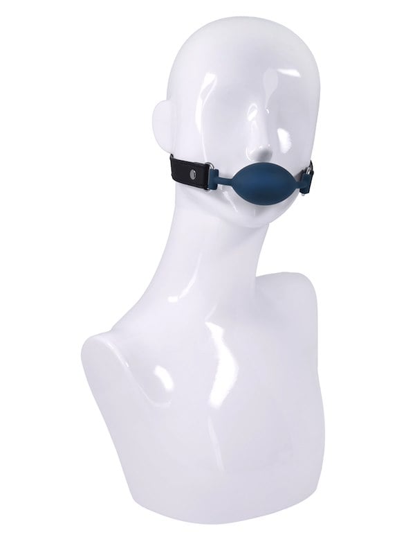 SPORTSHEETS SIGNATURE TWILIGHT TEASE OVAL GAG ALT5 view Color: BL