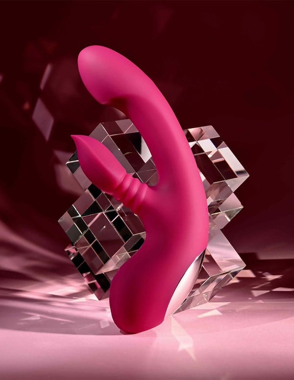 EVOLVED GENTLE PERSUASION G-SPOT AND CLITORAL STIMULATOR ALT8 view Color: RD
