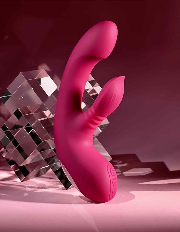 EVOLVED GENTLE PERSUASION G-SPOT AND CLITORAL STIMULATOR ALT9 view Color: RD