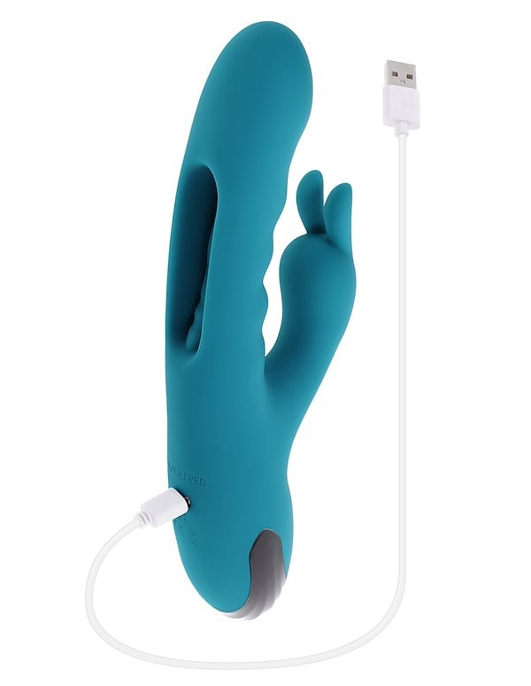 EVOLVED BUNNY TAPPER G-SPOT AND CLITORAL STIMULATOR ALT5 view Color: TL