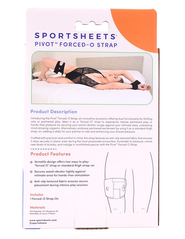 SPORTSHEETS PIVOT 2-IN-1 FORCED-O STRAP ALT9 view Color: BK