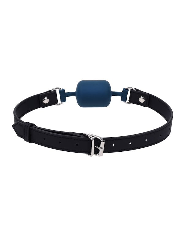 SPORTSHEETS SIGNATURE TWILIGHT TEASE BARREL GAG ALT4 view Color: BL