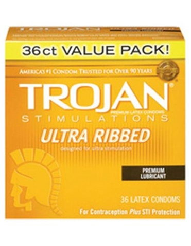 Trojan Ultra Ribbed 36Pk default view Color: NC