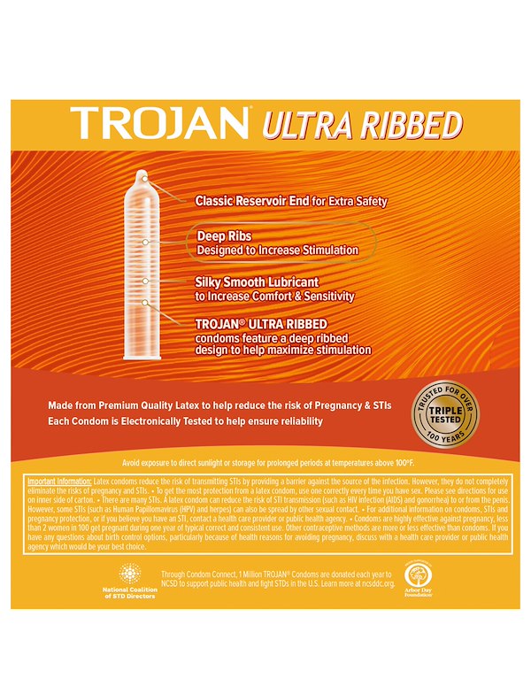 TROJAN ULTRA RIBBED 36PK ALT1 view Color: NC