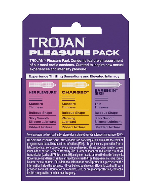 TROJAN PLEASURE PACK 3PK ALT1 view Color: NC