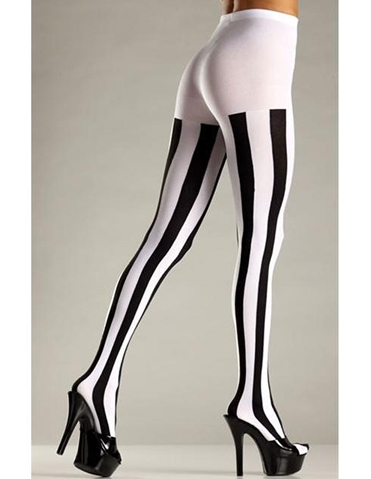 Vertical Stripe Tights default view Color: BW