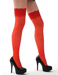 Additional  view of product LACE TOP STAY UP THIGH HIGHS with color code RD