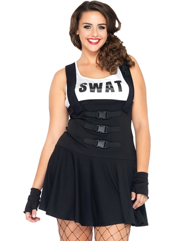 Sultry Swat Costume default view Color: BK