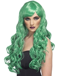 Front view of DESIRE WIG GREEN