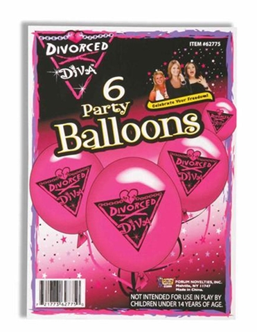 Divorce Diva Balloons 6Pk default view Color: NC