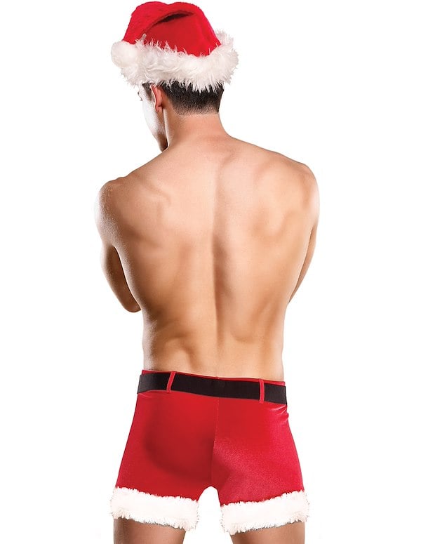 ST. DICK SANTA BOXER SHORT AND HAT SET ALT1 view Color: RD