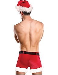 Alternate back view of ST. DICK SANTA BOXER SHORT AND HAT SET