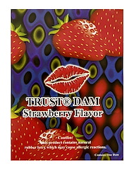 Alternate back view of DENTAL DAMS STRAWBERRY