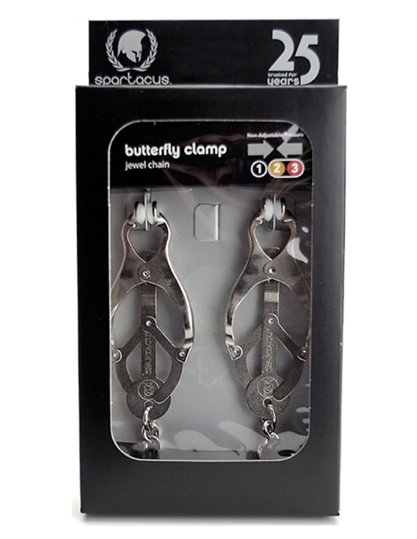 Butterfly Chain Link Nipple Clamps ALT2 view Color: NC
