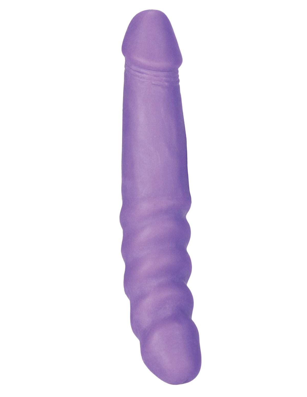 alternate image for Pure Skin Mini Double Dong Purple Dildo