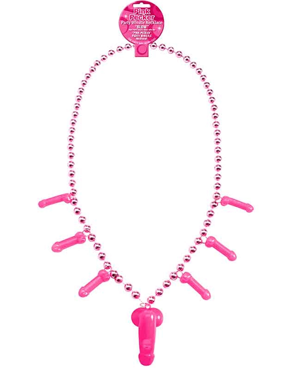 alternate image for Pink Pecker Whistle Necklace